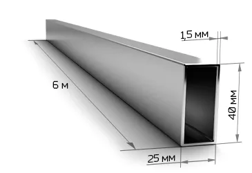 Труба профильная 40х25х1,5 мм