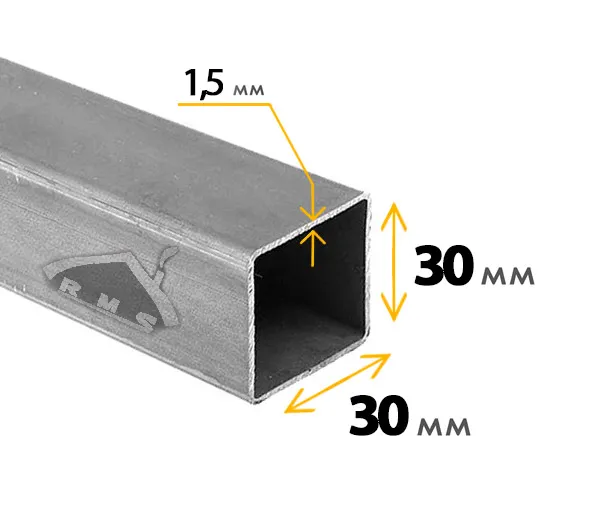 Труба профильная 30х30х1,5 мм купить в Москве фото