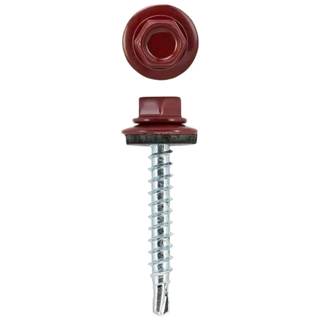 Саморез кровельный 4,8*19 мм RAL 3005 (винно-красный) (250 шт)
