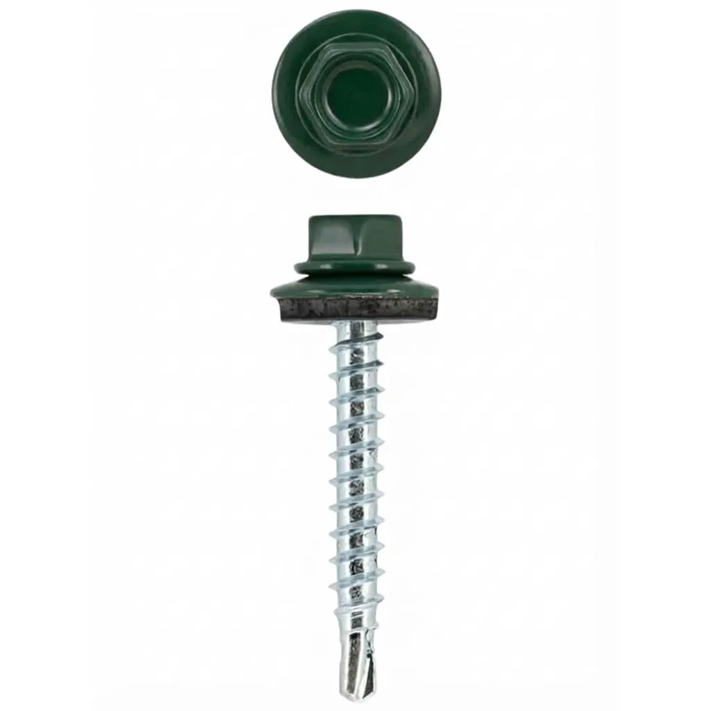 Саморез кровельный 4,8*19 мм RAL 6005 (зелёный) (250 шт)