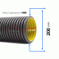 Гофрированная полиетиленовая труба (с уплотнителями) SN8 Ф 200 / 171 мм (6 м)